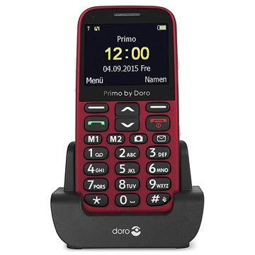 Doro Primo 366 Red BATTERY Phone Li-Ion CAMERA Gsm Unlocked 0.3MP 1000 .3 DISPLAY CAPACITY Inches mAh