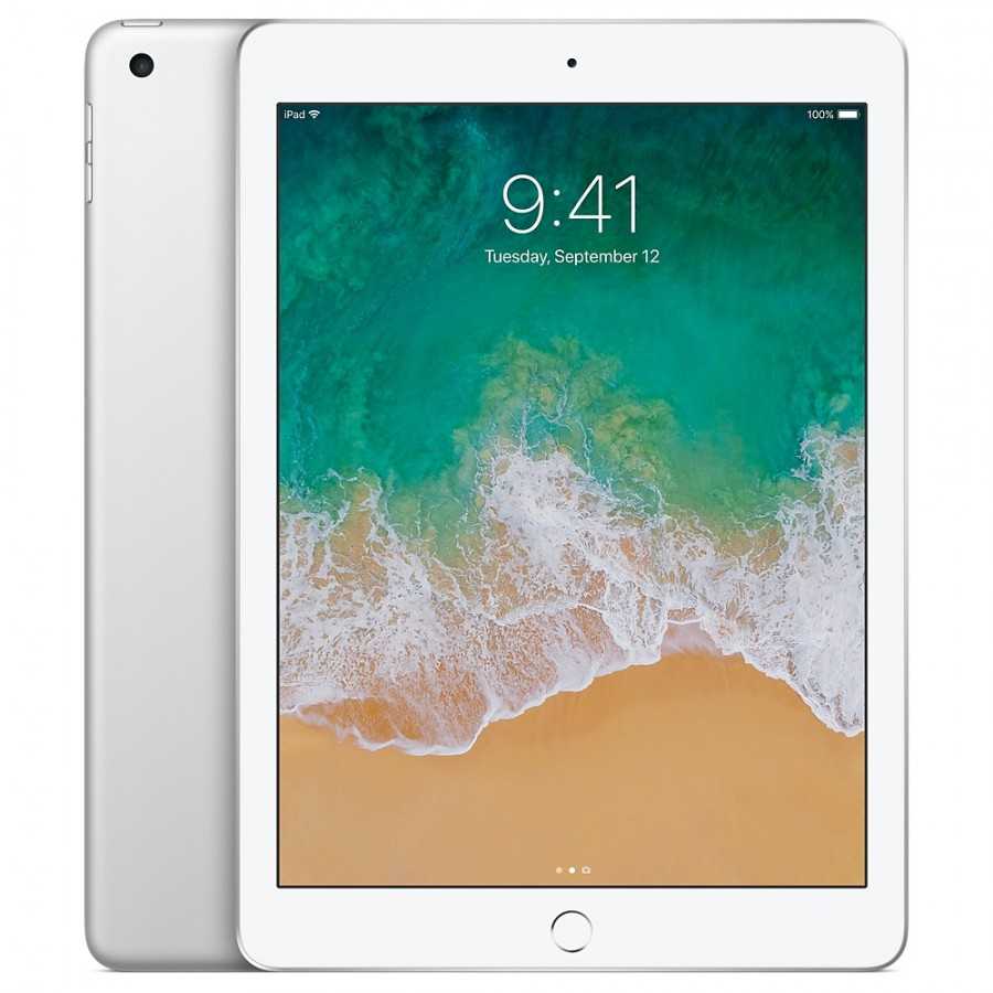 Apple iPad 5 (2017) A1822 Silver 128GB RAM A9 9.7 Inch 5th Generation Smart Tablet DISPLAY 9.70-inch (2048x1536) Processor Apple A9 Front Camera 5MP Rear Camera 12MP RAM 2GB